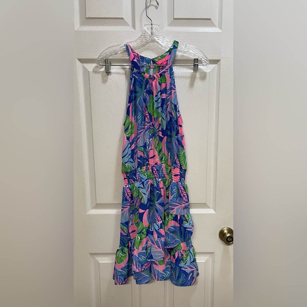 Lilly Pulitzer Pamelyn Lileeze Dress Blue Grotto Beleaf in Yourself 2023 Size 4